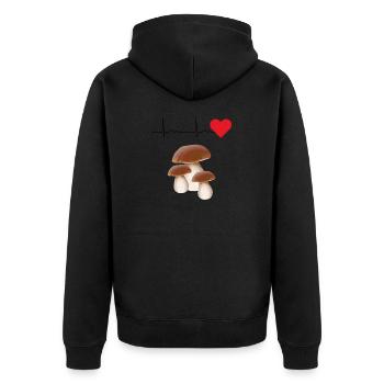 Champignons Porcini cueillette champignon cueilleur de champignons - Veste à capuche bio Premium Unisexe - noir - Dos - Nico (187cm)
