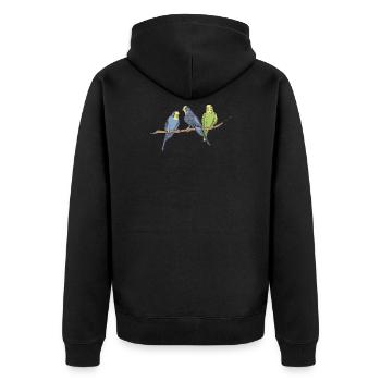 Perruche perruche perruche - Veste à capuche bio Premium Unisexe - noir - Dos - Nico (187cm)