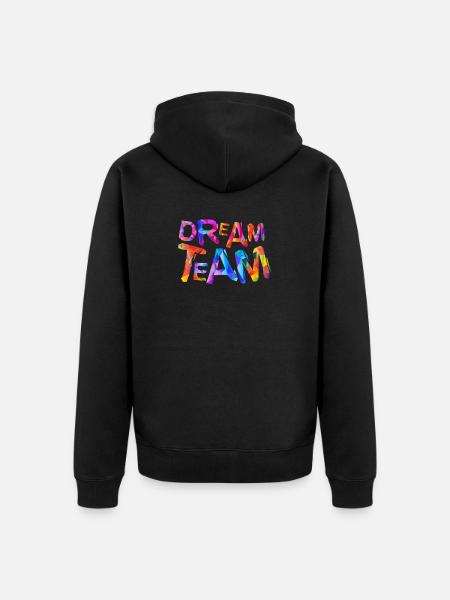 Dream Team - Unisex Premium Organic Zip Hoodie - black