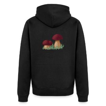 Champignons Porcini cueillette champignon cueilleur de champignons - Veste à capuche bio Premium Unisexe - noir - Dos - Nico (187cm)