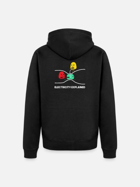 Électricien électricien électricien artisan - Veste à capuche bio Premium Unisexe - noir