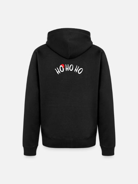 Hohoho - Christmas Santa Christmas - Unisex Premium Organic Zip Hoodie - black