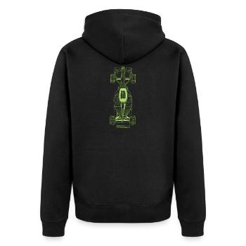 Formule de sport automobile - Veste à capuche bio Premium Unisexe - noir - Dos - Nico (187cm)