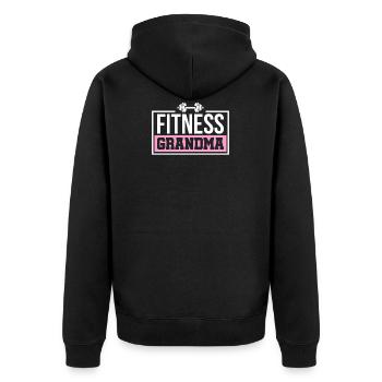 SPORTS GRANDMA FITNESS GRAND-MÈRE - Veste à capuche bio Premium Unisexe - noir - Dos - Nico (187cm)