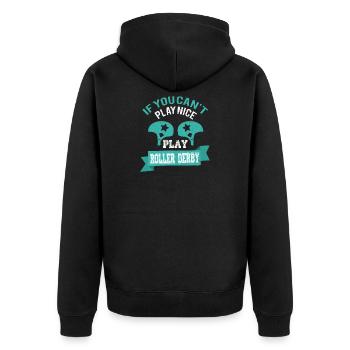 Drôle Roller Derby jouer beau cadeau - Veste à capuche bio Premium Unisexe - noir - Dos - Nico (187cm)