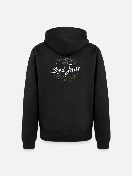Jesus Christian Gift Christianity Faith - Unisex Premium Organic Zip Hoodie - black