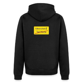 Führerschein Bestanden Lustige Fahrprüfung - Unisex Premium Bio Zip Hoodie - Schwarz - Hinten - Nico (187cm)