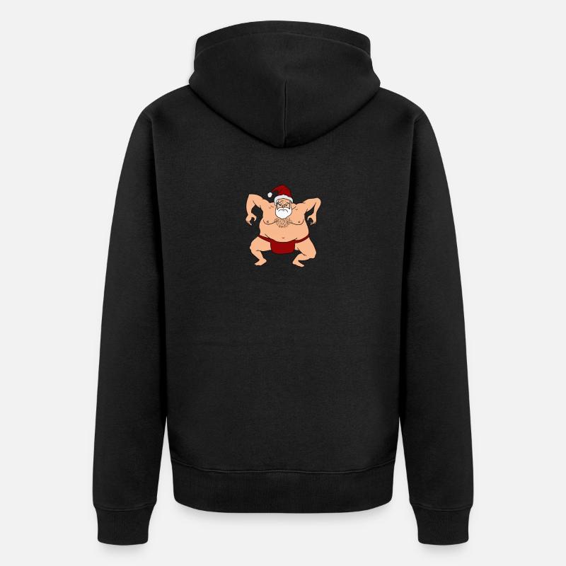 Sumo Santa - Veste à capuche bio Premium Unisexe - noir