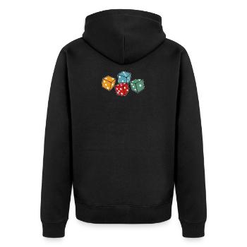 Jeu de plateau de dés - Veste à capuche bio Premium Unisexe - noir - Dos - Nico (187cm)