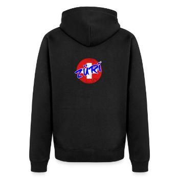 Switzerland Swiss Zurich proud city gift - Unisex Premium Organic Zip Hoodie - black - Back - Nico (187cm)