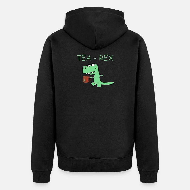 TEA REX - Veste à capuche bio Premium Unisexe - noir