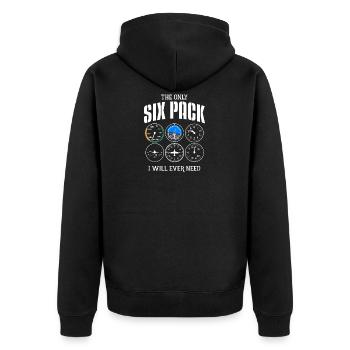Pack de six pilotes - vol, avion, cours de pilotage - Veste à capuche bio Premium Unisexe - noir - Dos - Nico (187cm)