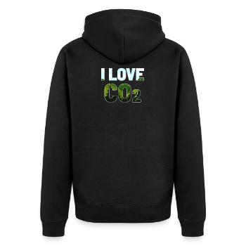 J'aime le dioxyde de carbone CO2 - Veste à capuche bio Premium Unisexe - noir - Dos - Nico (187cm)