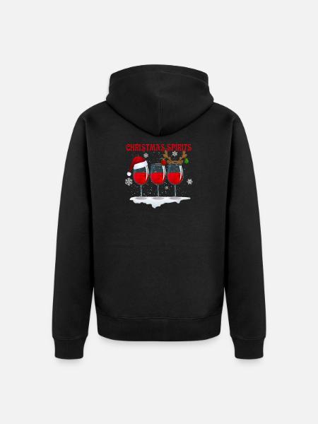 Christmas spirits - Unisex Premium Organic Zip Hoodie - black