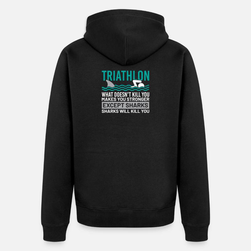 triathlon - Veste à capuche bio Premium Unisexe - noir