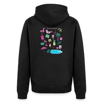 Fête de la piscine - Veste à capuche bio Premium Unisexe - noir - Dos - Nico (187cm)