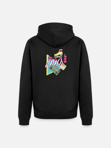 1990s Best Years Retro Outfit - Unisex Premium Organic Zip Hoodie - black