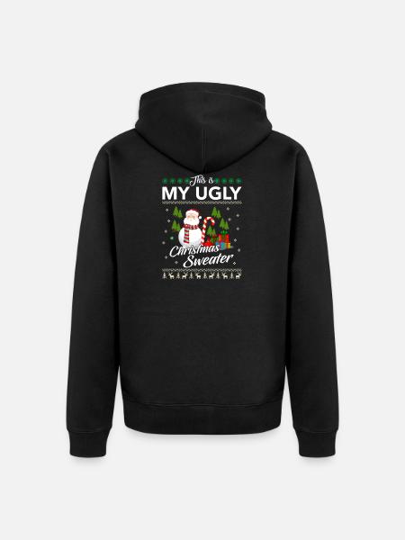 Noël moche Noël - Veste à capuche bio Premium Unisexe - noir