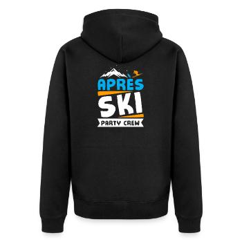 Afterski Party Crew - Veste à capuche bio Premium Unisexe - noir - Dos - Nico (187cm)