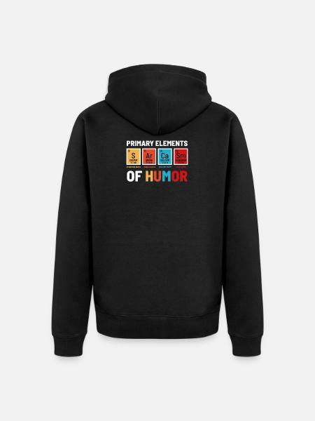 sarkasmus Wissenschaft - Unisex Premium Bio Zip Hoodie - Schwarz