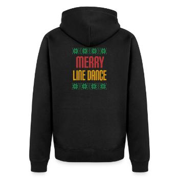 Line dance Christmas Ugly T-Shirt I Xmas Cadeau - Veste à capuche bio Premium Unisexe - noir - Dos - Nico (187cm)