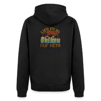 Urlaub Auf KETA Ketamin Drogen Druffi Ballern - Unisex Premium Bio Zip Hoodie - Schwarz - Hinten - Nico (187cm)