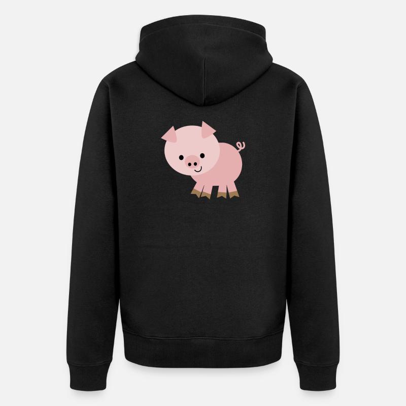 Petit cochon - Veste à capuche bio Premium Unisexe - noir