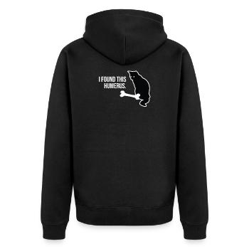 J'ai trouvé ce cadeau Humerus Cadeaux drôles d'amoureux des chats - Veste à capuche bio Premium Unisexe - noir - Dos - Nico (187cm)