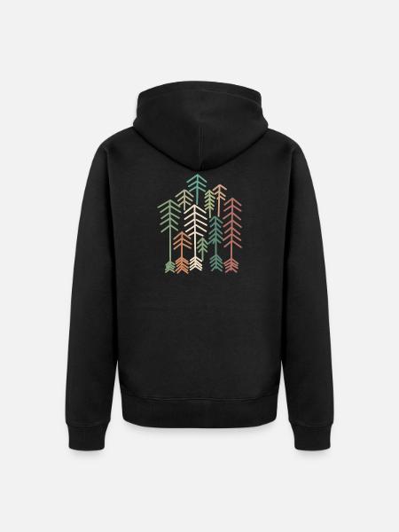 Waldfreund - forêt, nature, plein air - Veste à capuche bio Premium Unisexe - noir