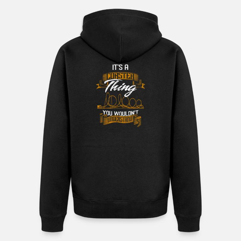 Achterbahn - Unisex Premium Bio Zip Hoodie - Schwarz