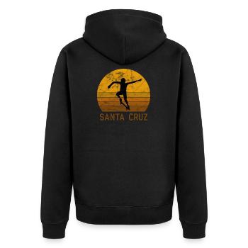 SANTA CRUZ SKATEBOARD GIFTS CHRISTMAS - Unisex Premium Organic Zip Hoodie - black - Back - Nico (187cm)