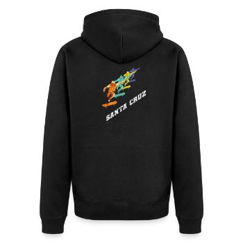 SANTA CRUZ SKATEBOARD GIFTS CHRISTMAS - Unisex Premium Organic Zip Hoodie - black - Back - Nico (187cm)