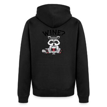 Raccoon Wine Wine Raccoon - Veste à capuche bio Premium Unisexe - noir - Dos - Nico (187cm)