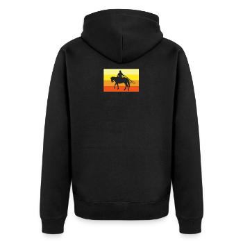 Cow-boy - Veste à capuche bio Premium Unisexe - noir - Dos - Nico (187cm)