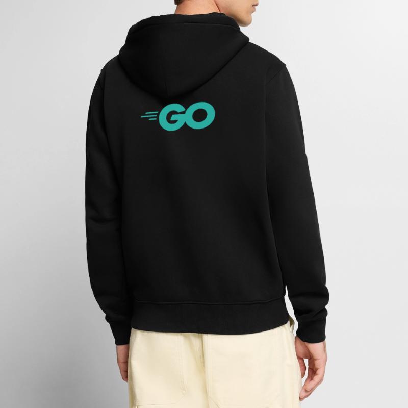 Go Programming Language with Go logo Go Unisex Premium Organic Zip Hoodie