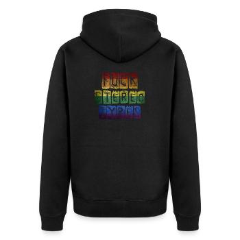 baiser arc-en-ciel stéréotypé - Veste à capuche bio Premium Unisexe - noir - Dos - Nico (187cm)