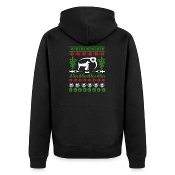 Lustige Tierarzt-Technologie-Weihnachtsgeschenke - Unisex Premium Bio Zip Hoodie - Schwarz - Hinten - Nico (187cm)