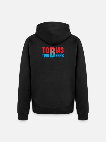 TwoBeers - Unisex Premium Organic Zip Hoodie - black