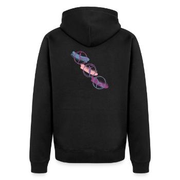 Rhönrad - Veste à capuche bio Premium Unisexe - noir - Dos - Nico (187cm)