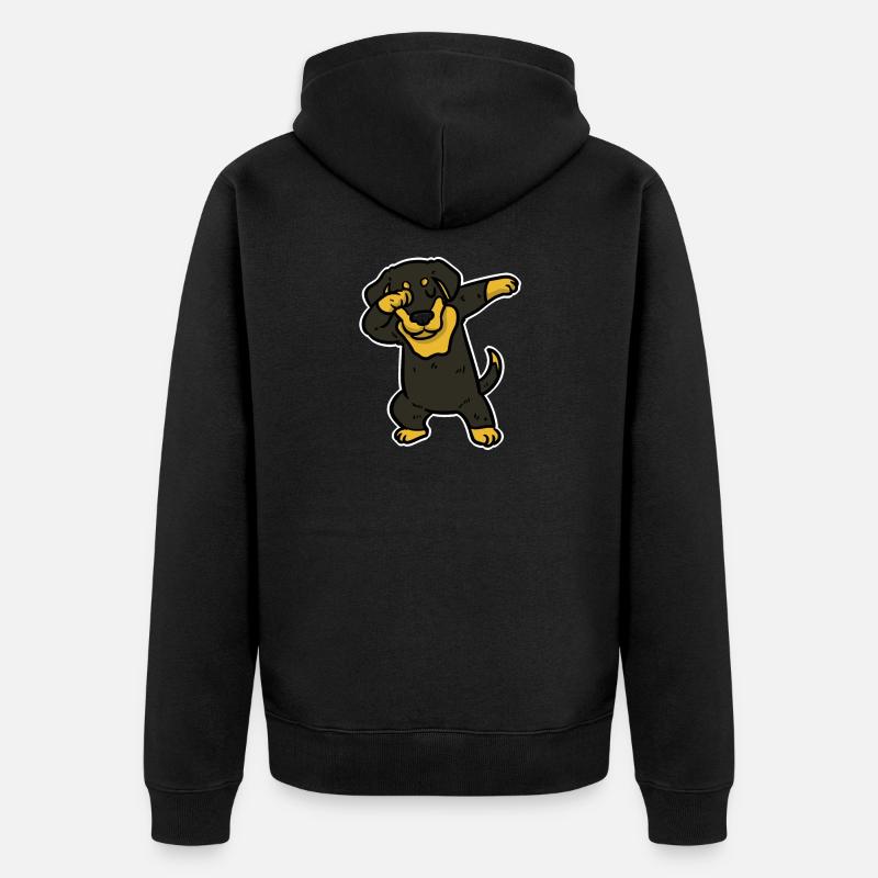 Chien Dachshund Dachshund - Veste à capuche bio Premium Unisexe - noir