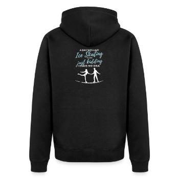 Day Without Ice Skating Figure Skating Ice Skating - Unisex Premium Organic Zip Hoodie - black - Back - Nico (187cm)