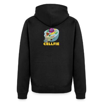 Cell Fie Funny Science Biology Teacher - Unisex Premium Bio Zip Hoodie - Schwarz - Hinten - Nico (187cm)
