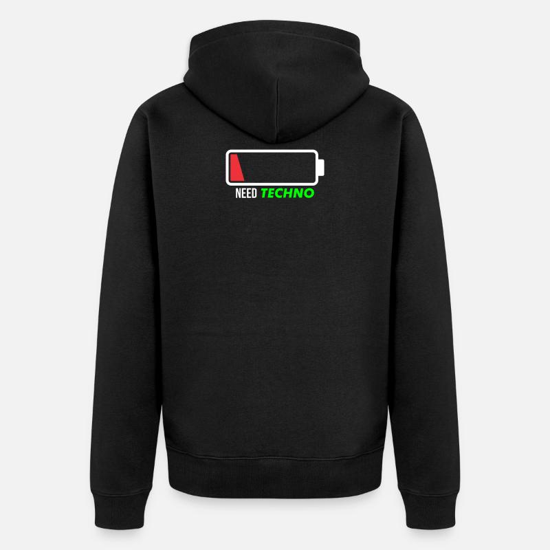 Besoin de techno - Veste à capuche bio Premium Unisexe - noir