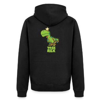 Arbre Rex Noël T-Rex Drôle Dino Noël - Veste à capuche bio Premium Unisexe - noir - Dos - Nico (187cm)