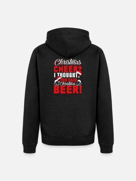 Bière de Noël - Veste à capuche bio Premium Unisexe - noir