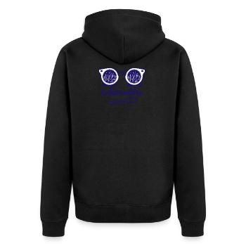 Adventure - Unisex Premium Bio Zip Hoodie - Schwarz - Hinten - Nico (187cm)