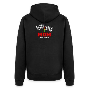 Mom Pit Crew Racing Drifting Race - Unisex Premium Organic Zip Hoodie - black - Back - Nico (187cm)