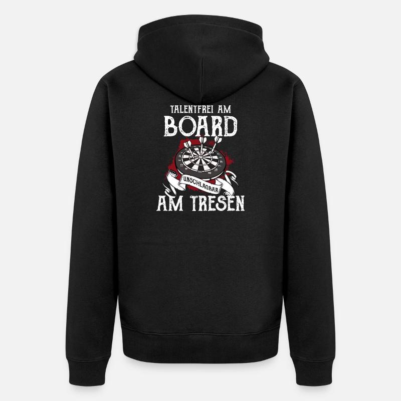 Dart - Unisex Premium Bio Zip Hoodie - Schwarz