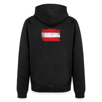 Drapeau autrichien - Veste à capuche bio Premium Unisexe - noir - Dos - Nico (187cm)