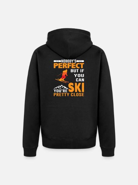 Perfect ski - ski, winter, gift - Unisex Premium Organic Zip Hoodie - black